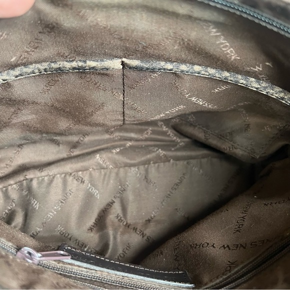 Vintage Y2K Jones New York Snake Python Double Strap Shoulder Bag Brown Purse - Picture 10 of 11